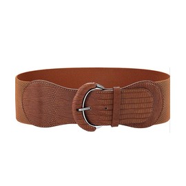 Yuni Sophy 3 pieces of women's wide belts, waist belts, leather elastic belts, ladies dresses, decorative belt hooks (khaki, Medium)