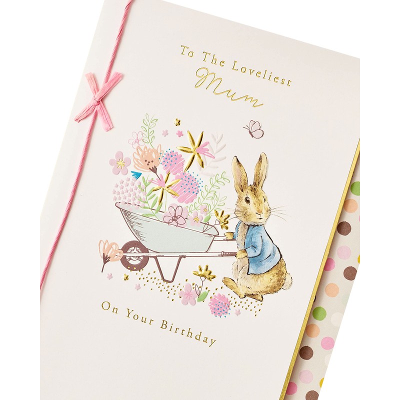 UK Greetings Peter Rabbit Birthday Card for Mum - Cute