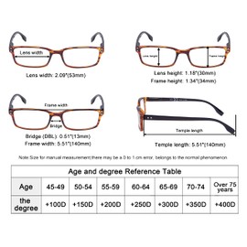 Eyekepper 12-Pack Classical Rectangular Reading Glasses for Men Spring Hinges Readers +1.50