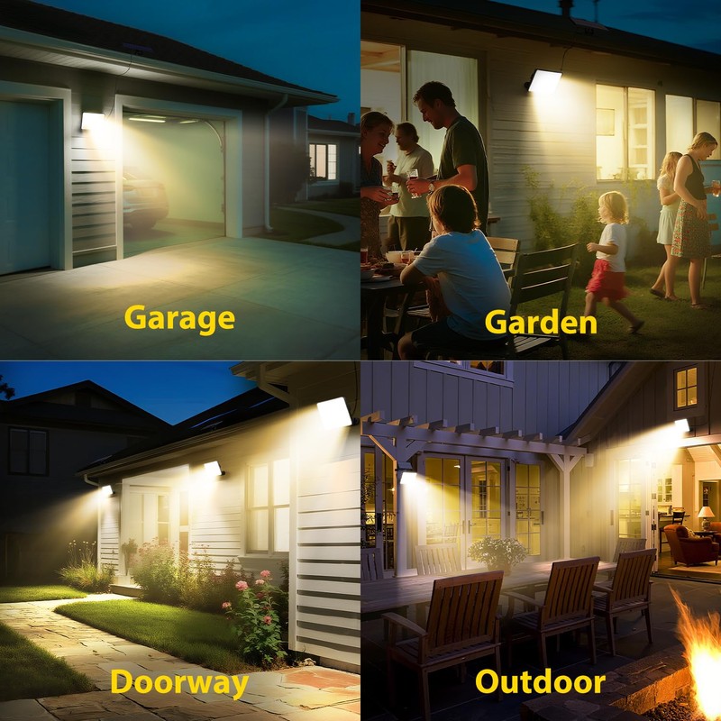Kolpop Solar Security Lights, 3 Modes Solar Lights Outdoor, Waterproof