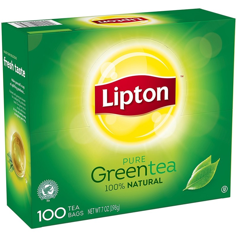 Lipton Green Tea, 100 Percent Natural Signature Blend with hint