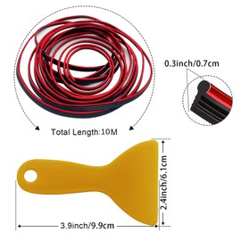 OSIFIT Car Interior Trim Strips,Universal 33ft Car Electroplating Decoration Styling Door Dashboard, Flexible Interior Trim Accessories with Installing Tool(Red)