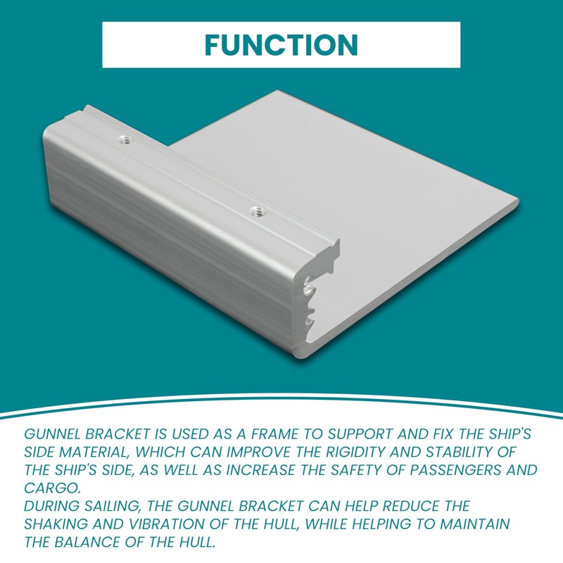 HECASA Aluminum Slider Base Compatible with Crestliner SureMount Gunnel Bracket,