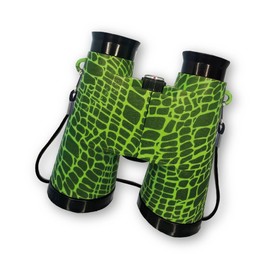 ExplorAvision - Gator Binocular from Deluxebase. Wild Animals Portable and Compact Binoculars for Kids. Educational Animal Explorer for Outdoor Adventure and Play.