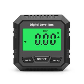 KKnoon Magnetic Digital Protractor LCD Display Inclinometer Absolute and Relative Measuring Angle and Tilt Conversion Angle Measuring Device Spirit Level IP54 Waterproof