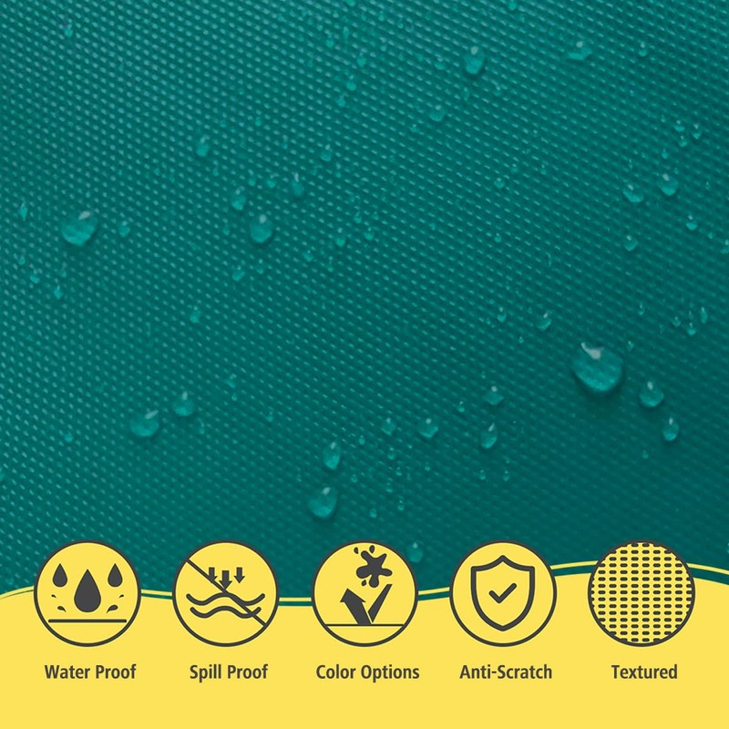 Hereisa Teal 6 Pack Plastic Table Cloths - 54" x