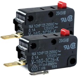 2-Pack (Mini Micro Switch) Microwave Oven Door Switch Replacements WB24X10038 WB24X10076 GSM-V1603A2 28QBP0497, FA63