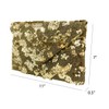 JNB Flat Sequin Envelope Clutch, Gold, Medium