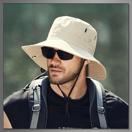 Buzz Selection CAQ034 Men's Safari Hat, Hat, Fishing, River Play, Outdoors, Leisure, Comfortable, One Size Fits Most, gray (dark gray), Free size