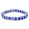 4 Pcs Turkish Evil Eye Glass Bead Stretch Bracelet Set