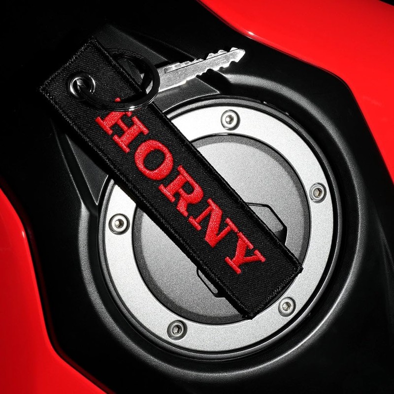 MotoLoot Keychain for Motorcycles, Scooters, Cars and Gifts (Horny)