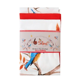 SiXsigma Sports Spring Birds Tea Towels 100% Cotton Decorative Kitchen Cooking Dish Linen Cooking BBQ Pack of 3- Novelty Grill Bake Ware Spring Birds gifts for Spring Birds lovers