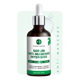 Pureza Natur Serum Aclarante De Paño Manchas Facial y Ácido Hialurónico suero reductor de hiperpigmentación y mancha obscura facial Todo tipo de piel 