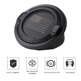 Cubierta para depósito de gas JeCar de aleación de aluminio para puerta de llenado de combustible para Jeep Wrangler 2018-2020 JL & Unlimited