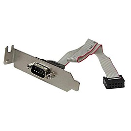 StarTech.com 9 Pin Serial Male to 10 Pin Motherboard Header LP Slot Plate - Serial Panel - DB-9 (M) to 10 pin IDC (F) - 9.1 in - Gray - PLATE9MLP