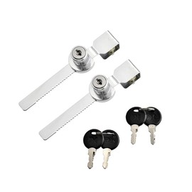 JZK 2 x Sliding Door Ratchet Lock with Various Keys, Glass Display Cabinet Display Cabinet Lock Sliding Lock for Vivarium or Terrarium, Sliding Door Lock with Key