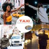 ABUKALIXIN TAXI Logo Sign Top LED Light Roof Drivers Battery