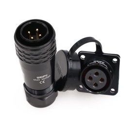 ZBLZGP WEIPU SA20 4 Pin 25A 500V Aviation Connector Waterproof M20 Electronic Monitor TV Solar Panel Adapter Plug Socket Square Socket