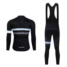 MOXILYN Men Cycling Jerseys Set Bicycle Clothing for Men Long Sleeves Bike Jackets and Cycling Bibs Pants with 20D Gel Padded