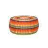 Household Essentials Handwoven Resin Storage Stool Ottoman, Multicolor