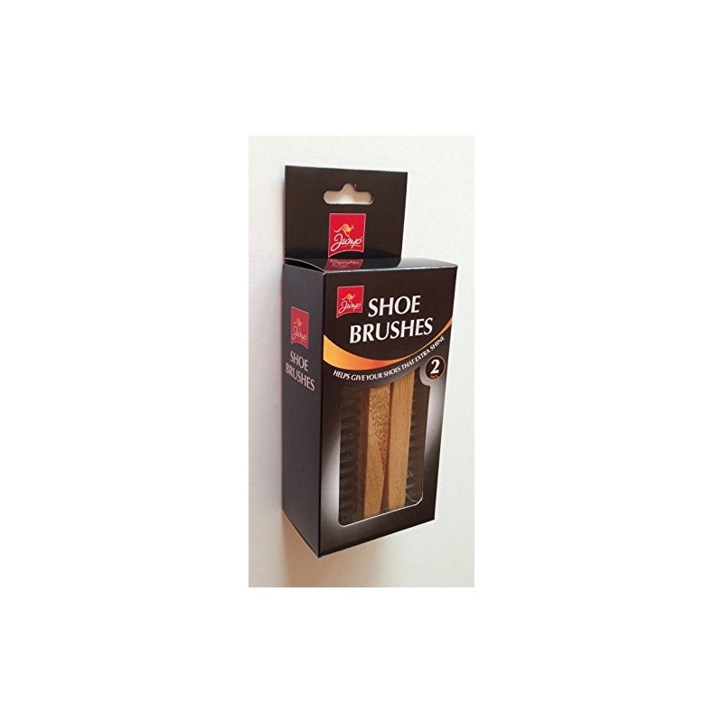 JUMP Shoe Polishing Brushes, Wood, Brown, M