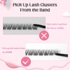Parriparri Cluster Lashes with Clear Band 120Pcs Individual Lash Extensions