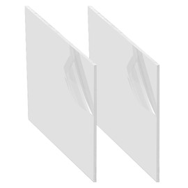 Plastic Panel 3 mm 30 x 20 cm Plastic Plate ABS Plastic Panels White ABS Plate for Model Making Crafts Mudguard Home Decoration 2 Pieces (30 x 20 cm, White)