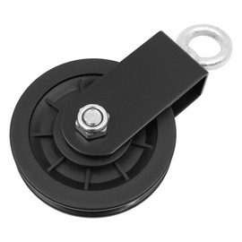 ANCLLO Single Swivel Pulley Block, Gym Pulley System with U Mounting Bracket, Roller Lifting Wheel for Wire Rope Cable Machine DIY Attachment