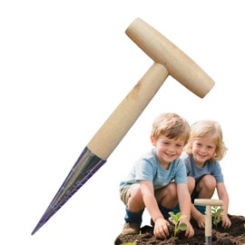 Dibbler Seedling Tool - Manual T-Handle Seedling Hole Digging Dibbler - Precision Gardening Tools Planting Plugger for Flowers Vegetables Tomatoes Cucumbers Backyard Greenhouse