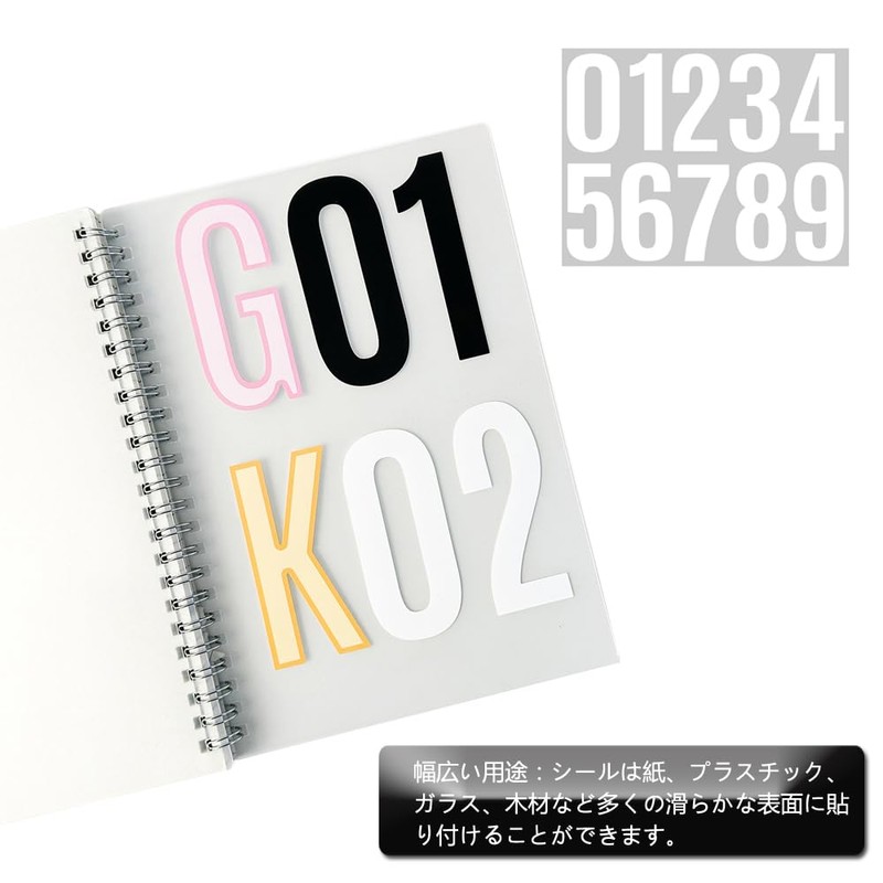 Number Stickers Waterproof Sticker Number Labels Large Alphabet 4 Inch