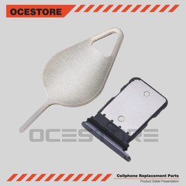 OCESTORE Replacement for Pixel 7 Pro SIM Micro SD Card Slot Memory Tray Holder Part for Pixel 7 pro 5G (Obsidian)