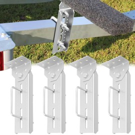 4 Pcs 8" Boat Trailer Bunk Brackets, Swivel Top Bunk Bracket Kit for 1.5" x 3", 2" x 3", 3" x 3" Boat Trailer Crossmember
