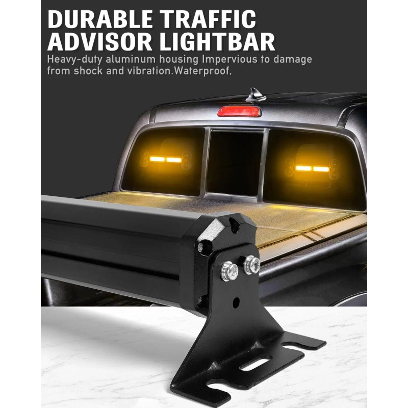 Auto 1002L Emergency Strobe Light Bar 40LED Amber Dash Safety