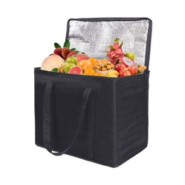 Large Cool Bag Box, Cooler Bag Box, 30L Thermal Food Delivery Bag, Insulated Picnic Lunch Bag, Cool Box, Insulated Shopping Bags,Cooling Food Bag for Camping BBQ Shopping Fishing Family (Black#2)