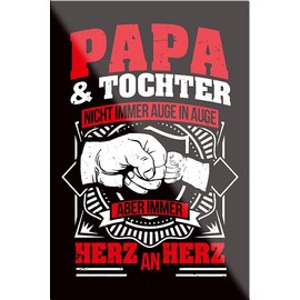 schilderkreis24 Funny Saying "Papa und Tochter" Magnet Decorative Fridge Magnet Humour Gift Idea Birthday Christmas 9 x 6 cm