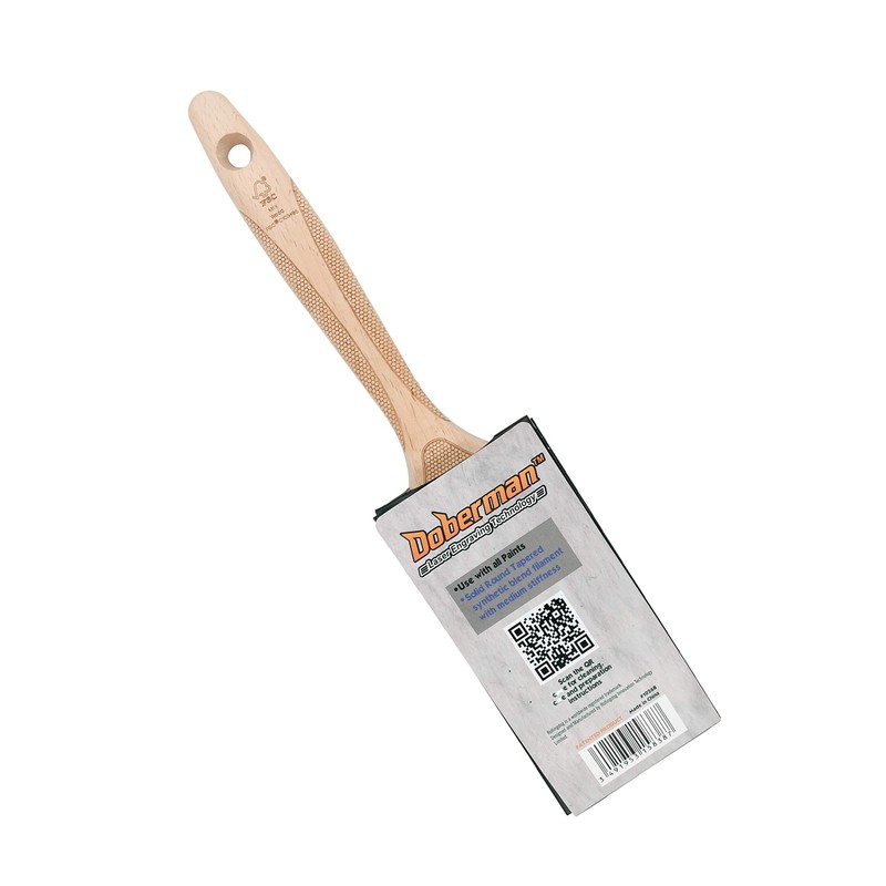ROLLINGDOG 2.5" Paint Brush with Laser engraved Beechwood handle and