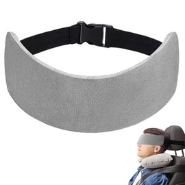 HYZSHL Travel Pillow, Car, Travel Neck Support Pillow, Airplane, Sleeping Pillow, Headrest for Long Travel, Grey Travel Headrest Strap, Ideal for Plane, Car and Office (Grey)