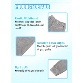 GLASH Kids Toddler Boys Girls Unisex Sweatpants,4pcs Casual Heated Micro Fleece Winter Pants, Triangle 6