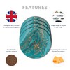 Destination Vinyl ltd 4 x Round MDF Turquoise Marble Effect