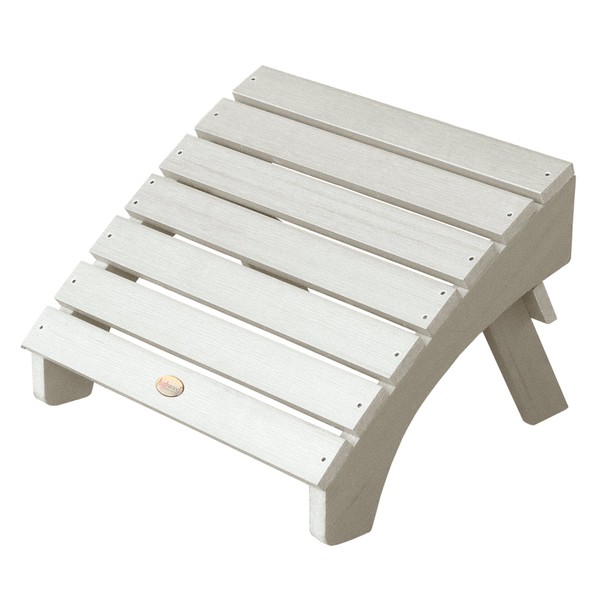 highwood AD-OTL1-WAE Adirondack Folding Ottoman, Adult, Whitewash