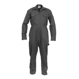 Just In Trend Flame Resistant FR Coverall - 88% C / 12% Nylon (3X-Large, Dark Grey)