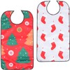 Ciieeo Christmas Themed Adult Bibs for Eating Washable Elderly Dinning