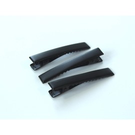 ALL in ONE Hair Clip for DIY (46MM Black Flat Alligator Clips)