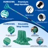 Commercial Mop with 3 Replacement Heads & 1 Handles, 64"