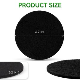 Buoauha 10 Pack Charcoal Filters for Compost Bucket, Compost Filters for Countertop Bin, Odor-Absorbing Activated Charcoal Replacement for Kitchen Compost Bins, 6.7 Inch