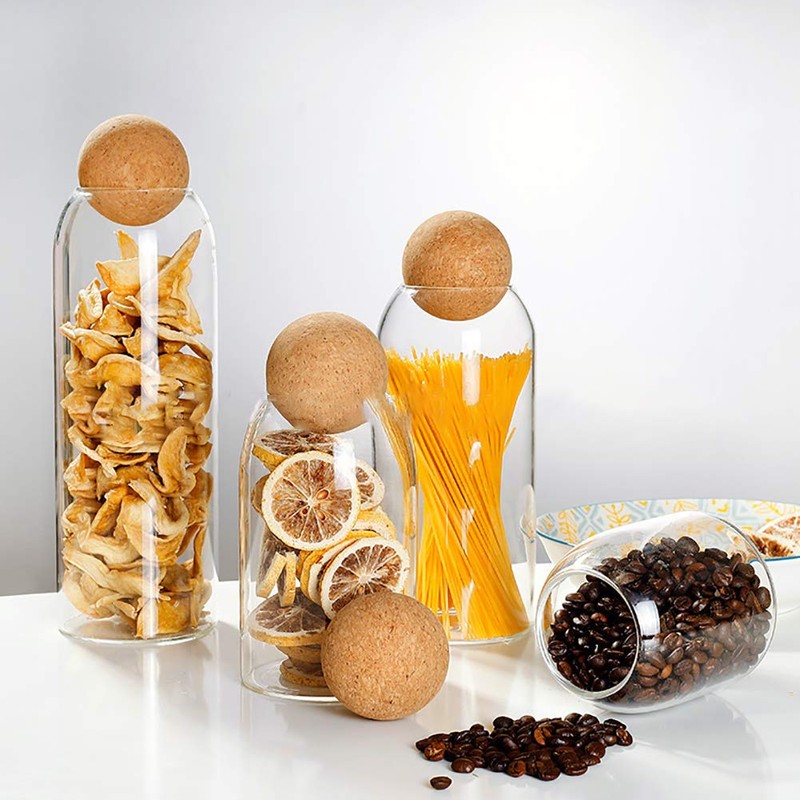 UUYYEO 2 Pcs Wooden Wine Cork Ball Stopper Plugs for