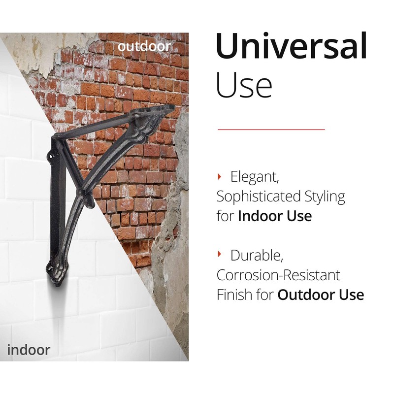 NACH Decorative Shelf Brackets, 2 Pack of 9.1 x 1.5