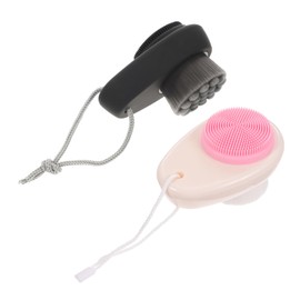 WOONEKY Manual Facial Cleansing Brush Set Dual Sided Face Scrubber Gentle Face Exfoliator Brush for Daily Skin Care