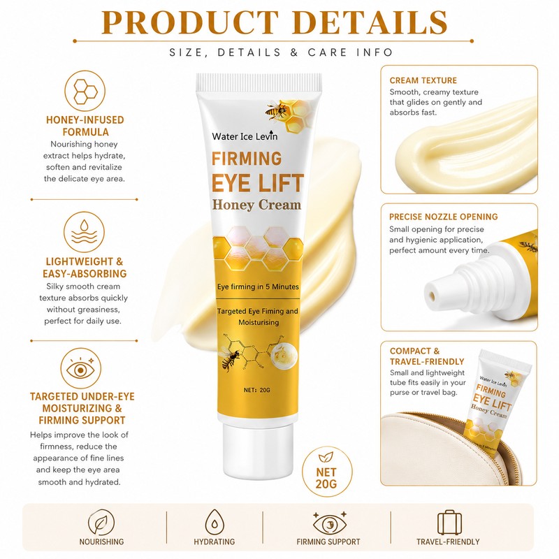 Honey Eye Cream for Daily Care – Lightweight Under-Eye Serum