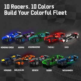 Racing Car Construction Kit Speed Champions Block Building Kit,62 Pieces， Model Car Set，Desk Decoration Toy Birthday Gifts for Children from 6 Years